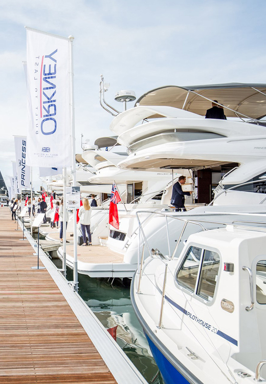 Southampton Boat Show boats side view