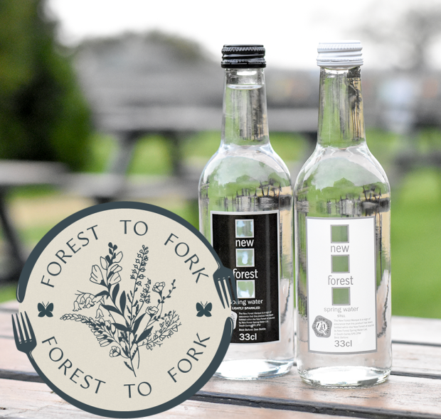 New Forest spring water in bottles