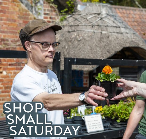 Flower selling at the Shop Small Saturday