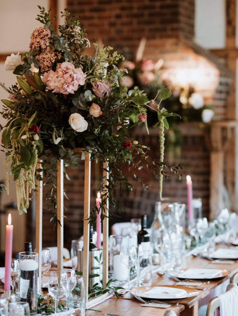 Wedding table arrangement