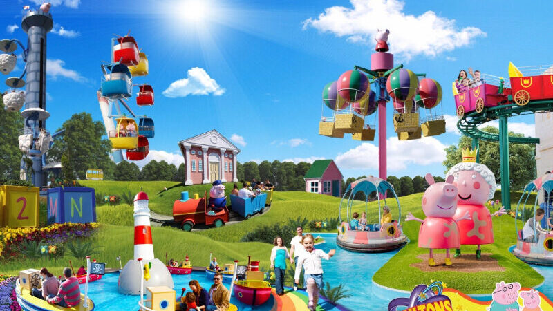 Paulton's Park, located near Bartley Lodge Hotel, a family-friendly amusement park offering exciting rides, attractions, and beautiful gardens, perfect for a fun day out for all ages.