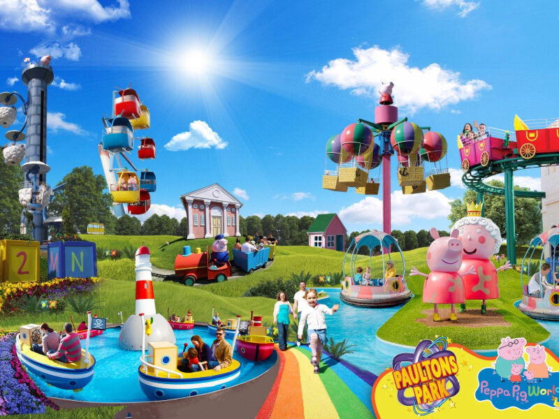 Paulton's Park, located near Bartley Lodge Hotel, a family-friendly amusement park offering exciting rides, attractions, and beautiful gardens, perfect for a fun day out for all ages.